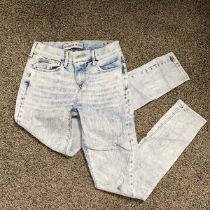 Express White Washed Distressed Jeans